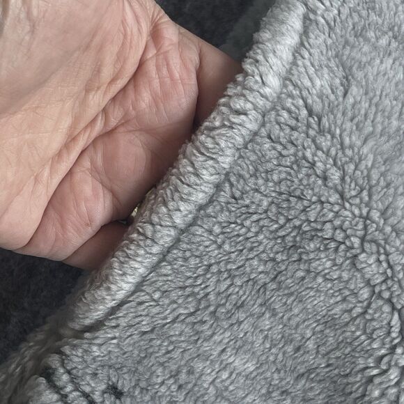 Black Mountain Jacket Womens Large Full Zip Gray Fleece Deer Snowflake Jacket - Picture 4 of 11